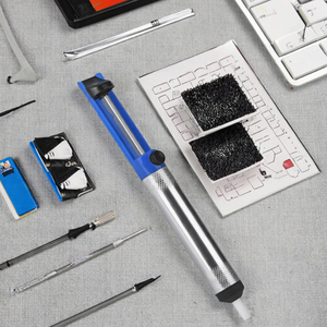 Bomba desoldadora de aluminio de operación manual, extractor de soldadura resistente a altas temperaturas, estaciones de succión, desoldador. - Product Image 3
