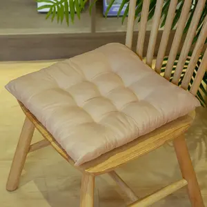 Almofada para cadeira de escritório com uma almofada de assento Sitzkissen, design de listra grossa e macia, deslizante, almofadas para cadeiras de sala de jantar e casa, cor sólida