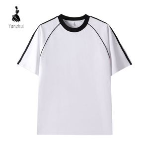 <span class=keywords><strong>Camiseta</strong></span> <span class=keywords><strong>de</strong></span> Verano <span class=keywords><strong>Nueva</strong></span> con Tres Rayas en el Hombro, Cuello Redondo, Estilo Vintage para Hombre y Mujer, Tallas S-4XL - Product Image 5