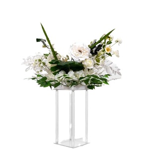 Cross Border New Arrival Modern Elegant Vintage Transparent Acrylic <b>Square</b> Column Wedding Dessert Table Flower Rack Decoration - Product Image 5