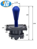 Manette de jeu d'arcade multicolore en option avec poignée ergonomique en caoutchouc souple et structure de commutateur de contrôle à quatre directions stable