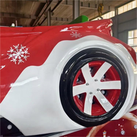 Manège portable de Noël : Mini-voiture volante sur remorque