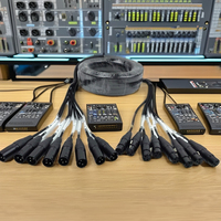 Câble audio d'éclairage de scène à 8 voies Canal de communication multicœur Veste en PVC Tresse Haut-parleur Microphone Connexion Stock!