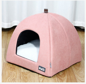 Offerta Speciale: Cuccia per Gatti <span class=keywords><strong>in</strong></span> Velluto Teddy, Stile Yurt, Tenda a Cupola Chiusa e Calda per Cani e Gatti, Nido per Animali Domestici da Interno, Dropshipping - Product Image 5