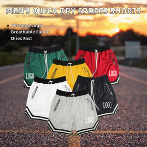 Shorts de sport pour hommes à séchage rapide, personnalisables avec logo, en maille respirante, décontractés – Meilleures ventes - Product Image 2