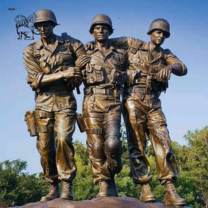 Statue de Martyr en Métal de Taille Naturelle, Série Paix, Décoration Commémorative Personnalisée BLVE, Sculpture de Guerriers en Bronze - Product Image 1