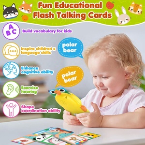 Máquina educativa de Aprendizaje Temprano Montessori, juguete que habla tarjetas flash <span class=keywords><strong>para</strong></span> niños, aprende palabras en inglés, lector de tarjetas, juguete de bolsillo <span class=keywords><strong>para</strong></span> hablar - Product Image 2