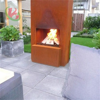 Cheminée chauffante avec table à flammes cheminée extérieure cheminée molony