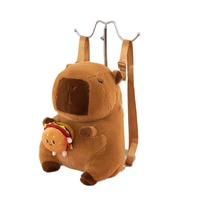 Sac à dos spécial Capybara en peluche rose, jouet en peluche personnalisé, jouet en peluche personnalisé, cadeau de Noël
