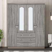 Armoire 4 portes en MDF pour vêtements et bébé, 1600*1950*400 mm, ensemble de meubles de chambre à coucher, vente chaude