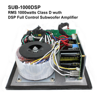 Uzaktan kumanda için DSP güç Subwoofer Stereo Amp ile yüksek kalite 1000 watt D sınıfı Subwoofer amplifikatör