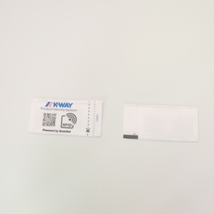 Sewable HF 13.56MHz NFC UHF 860-960MHz RFID dệt <span class=keywords><strong>tag</strong></span> nhãn với độc đáo mã <span class=keywords><strong>QR</strong></span> và số serial và cắt dòng - Product Image 6