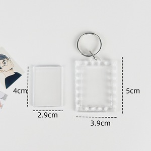 Llavero de Acrílico Transparente para Manualidades, con Marco de Fotos de <span class=keywords><strong>Anime</strong></span>, Forma Redonda, Personalizable - Product Image 3
