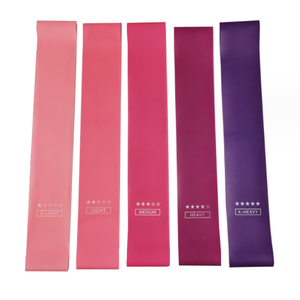 Ensemble de 50 <span class=keywords><strong>mini</strong></span> bandes de tension de fitness avec logo personnalisé rose progressif pour soulever les fesses et élever les fesses en latex - Product Image 6