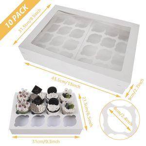 Scatola per Cupcake e Dessert Biodegradabile Trasparente con Finestra in Plastica, Confezione per Alimenti all'Ingrosso - Product Image 3