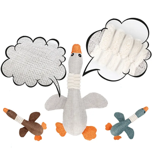 ของเล่นสำหรับสุนัขที่ส่งเสียงดังและส่งเสียงได้ของเล่นสำหรับสุนัขเป็ดธรรมชาติเรียกได้ส่งเสียงได้ของเล่นแบบโต้ตอบสำหรับสัตว์เลี้ยงเคี้ยว - Product Image 3