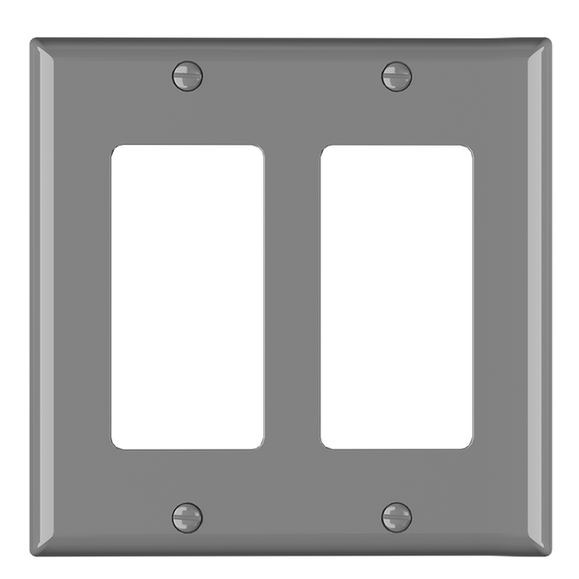 Yineng Usa Standard 2 Gang Wall Plate grey color wall switch plate cover american wall cover plates for residential