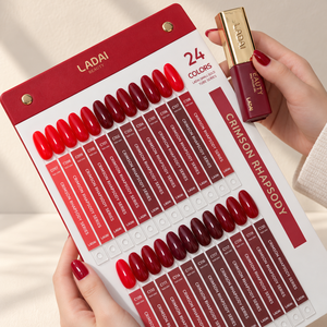 Colección de Esmaltes de Gel Rojo Ladai 24 Tonos, Set de Esmaltes de Uñas Rojo Carmesí y Borgoña - Product Image 2