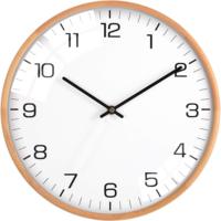 Horloge murale moderne en verre à dôme unique Horloge numérique silencieuse en bois avec matière plastique et cadre en bois à motif électrique