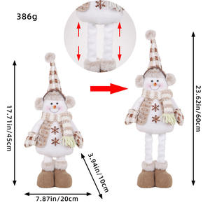 Gran oferta, adornos navideños, figura de Papá Noel, muñeco de nieve telescópico de pie, muñecos de adorno de alce para decoración de Navidad - Product Image 2
