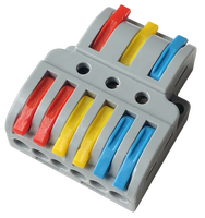 222 Connecteur à levier 3 voies 32A 250V Cage Spring Clamp Termination pour les stations de transmission automobile et de puissance