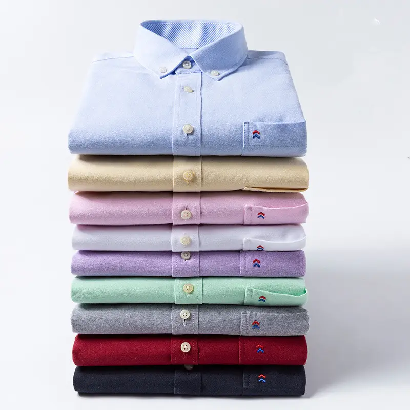 Custom Mens Long Sleeve Soft Slim Fit Formal Shirt For Men Cheap Cotton Oxford Casual Business Shirt