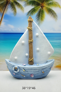 Nuevo diseño de artesanías de resina, velas solares oceánicas, faros y escultura de playa de pájaros para decoración de temática náutica - Product Image 3