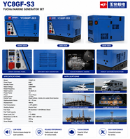 Groupe électrogène diesel silencieux SCDC Yuchai YC8GF-S3 monocylindre monophasé refroidi par air à démarrage électrique 8 kW pour alimentation de secours domestique