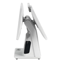 Système de caisse enregistreuse POS tout-en-un haut de gamme, écran tactile double 15,6 pouces, Intel Core I5, Windows OS, Bluetooth 5.2, garantie 1 an