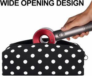 Sac de transport grande capacité à pois pour outils capillaires, pochette de rangement cosmétique de voyage compatible avec sèche-cheveux et <span class=keywords><strong>lisseur</strong></span> - Product Image 5