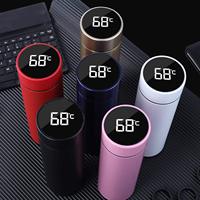 Bouteille d'eau intelligente de haute qualité 500 ml avec logo personnalisé, design moderne, affichage de la température, LED isolée
