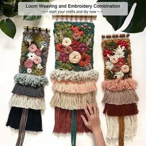 लकड़ी की बहु-शिल्प बुनाई लूम किट टेपस्ट्री बड़ी फ्रेम डिय हाथ-बुनाई बुनाई मशीन के साथ हथकरघा बुनाई मशीन - Product Image 6