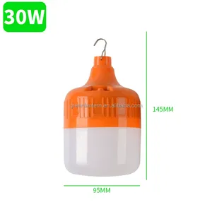 หลอดไฟ LED แบบพกพา E27 50W ชาร์จไฟได้ ใช้ในกรณีฉุกเฉิน กำลังไฟ 50 วัตต์ สำหรับการตั้งแคมป์ - Product Image 4