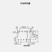 Connecteur à bornes à vis pour carte de circuit imprimé (PCB) à double rangée Euro 5.0/5.08mm (WJEK500B-5.0/WJEK508B-5.08)