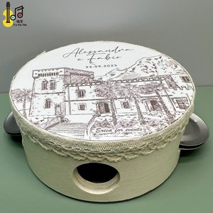 <span class=keywords><strong>Tamburelli</strong></span> Personalizzati da 10 cm (4 Pollici) per Alta Stagione, Mini Tamburello a Mano Giocattolo, Bomboniera per <span class=keywords><strong>Matrimonio</strong></span>, Articolo per Feste e Chiesa - Product Image 6