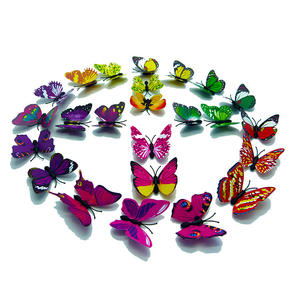 Autocollant mural <span class=keywords><strong>papillon</strong></span> miniature 3D de 6 cm, décoration murale de chambre à coucher, jardin - Product Image 5