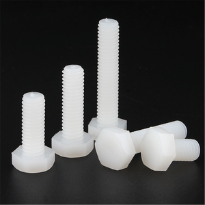 Boulon hexagonal à filetage complet en <span class=keywords><strong>titane</strong></span> et nylon PA66 de haute qualité, noir et <span class=keywords><strong>blanc</strong></span>, vente directe usine, finition naturelle, normes DIN931 élevées - Product Image 2