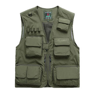 Pratico gilet da pesca Utility da uomo Mountain Photography arrampicata senza maniche gilet colorato - Product Image 2