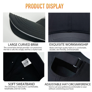 Gorra <span class=keywords><strong>de</strong></span> Béisbol Heycap Impermeable <span class=keywords><strong>de</strong></span> Poliéster con Visera Curva, Cierre a Presión, Impresión Personalizada, Logotipo Bordado, Nueva, 6 Paneles, Negra, <span class=keywords><strong>de</strong></span> Buena Calidad - Product Image 4