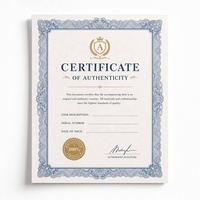 Certificado Personalizado Premium Tamaño A4 con Estampado en Relieve, Impresión de Certificados Profesional y Elegante para Premios