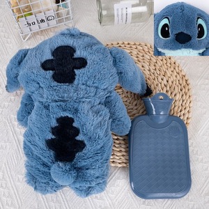<span class=keywords><strong>Anime</strong></span> Lilo & Stitch invierno Gran felpa agua caliente <span class=keywords><strong>Kawai</strong></span> botella mujer hogar agua archivo mano calentador Navidad niña regalo - Product Image 1