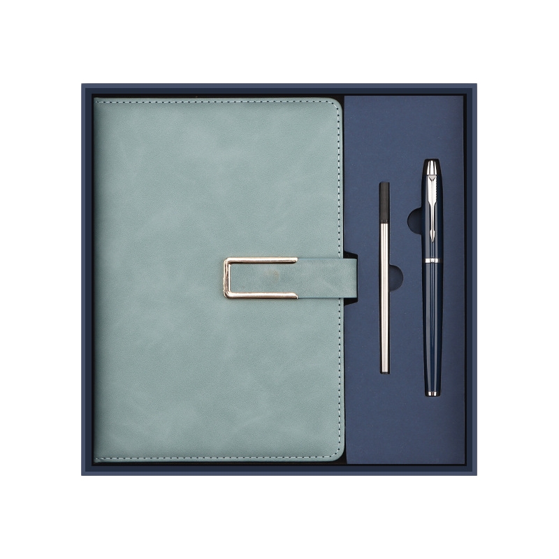 Coffret cadeau stylo bleu clair