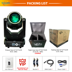 Tây Ban Nha Cổ Phiếu Beam295 DJ Giai Đoạn Lyre Sharpy 295W 14R Di Chuyển Đầu Chùm Ánh Sáng Với Trường Hợp Chuyến Bay 48 + 8 Khía Mặt Kép Lăng Trụ - Product Image 6