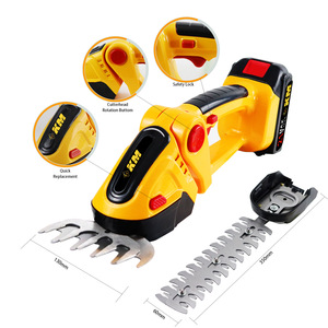 Taille-haie sans fil K.M, lame de 220 mm, double action, alimenté par batterie au lithium, pour le jardinage à domicile - Product Image 3