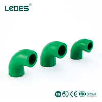 Coude PPR Ledes à 90 degrés 20 mm, raccord PPR à souder par fusion pour système de plomberie