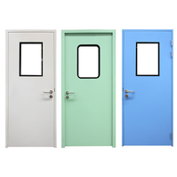Puerta de Cuarto Limpio de Acero Personalizada de Fábrica, Hermética, con Aislamiento Acústico de 65 dB, para Purificación, GMP, Farmacéutica, Hospitalaria y Quirúrgica