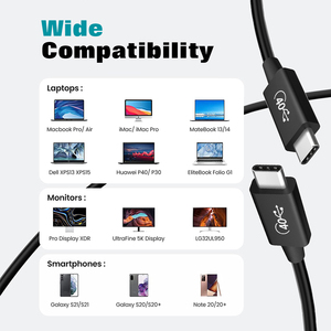 USB4 Tương Thích Với <span class=keywords><strong>C</strong></span>áp Thunderbolt 4 <span class=keywords><strong>C</strong></span>áp 3FT 40Gbps Với Sạ<span class=keywords><strong>c</strong></span> 100W Và 8K30Hz 4K60Hz Hoặ<span class=keywords><strong>c</strong></span> Tương Thích Với Thunderbolt 4 - Product Image 5