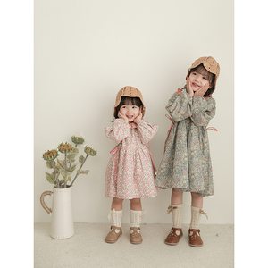 Jolie robe de printemps pour fille, style coréen, <span class=keywords><strong>boutique</strong></span>, 100% coton, motif de fleurs - Product Image 3