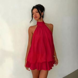 Robe d'été sexy sans manches et dos nu Maxfree, ajustée, élégante, décontractée, mini-robe - Product Image 3