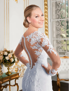 Vestido de Novia Romántico Midi para <span class=keywords><strong>Boda</strong></span> <span class=keywords><strong>Civil</strong></span> con Cuentas ODM OEM a Bajo <span class=keywords><strong>Precio</strong></span> - Product Image 4